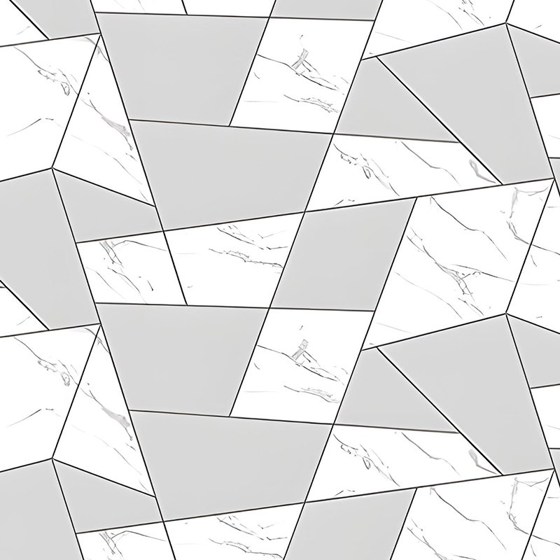 Kullattu geometrinen olohuoneen taustaseinäkoriste PET-siirtokalvo